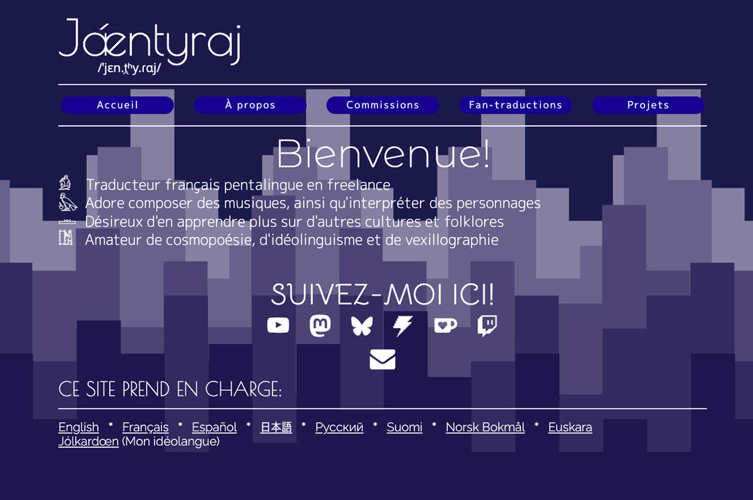 Jǽntyraj - Traducteur polyglotte